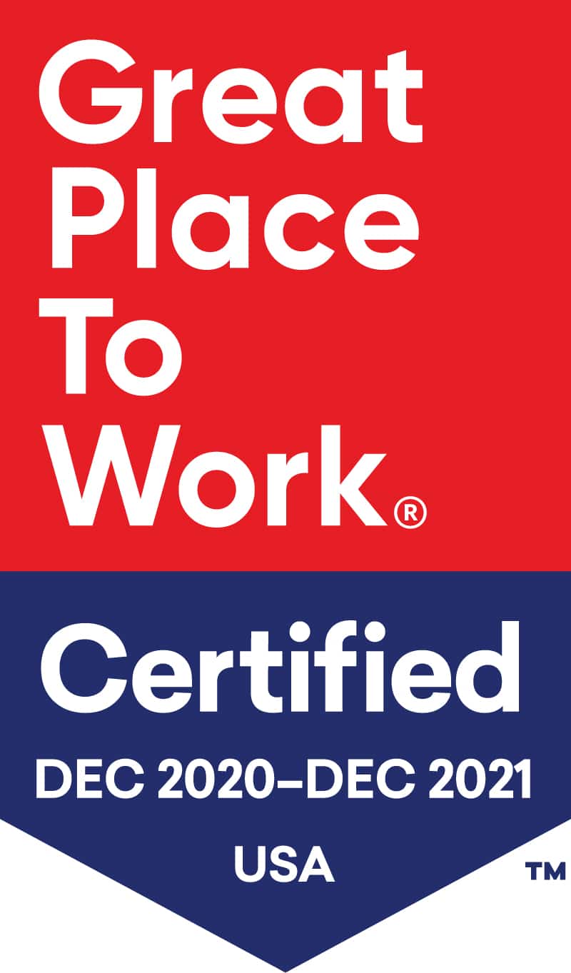 2021 Great Place To Work Certified